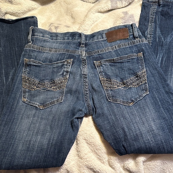 BKE Men's Dark Blue Bootcut Jeans - Picture 2 of 10